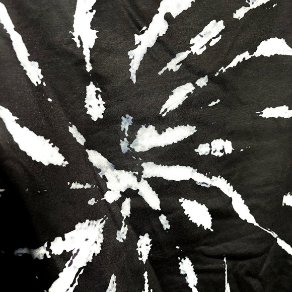 Tie Dye Top Off Shoulder Black White Small New Clearance - Picture 5 of 10